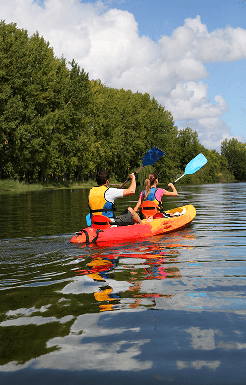 Kayak in river